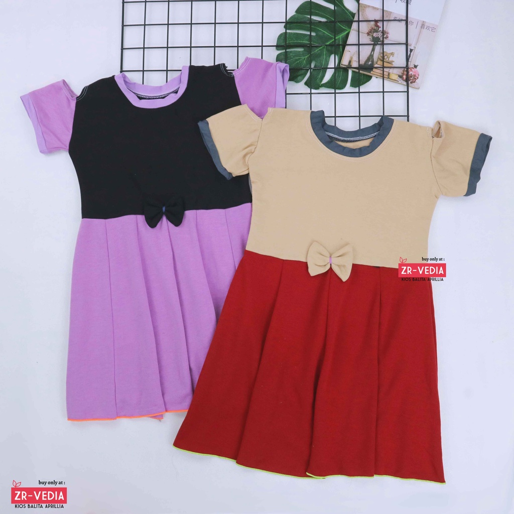 Dress Sabrina uk 6-7 tahun / Dres Anak Perempuan Import Baju Pesta Cewek Gaun Harian Kiosbaitaaprillia