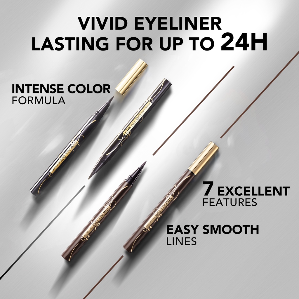 ★ BB ★ Y.O.U Stay All Day Pen Eyeliner pensil [Waterproof | Tahan Hingga 24 Jam | Black | Hitam]-YOU