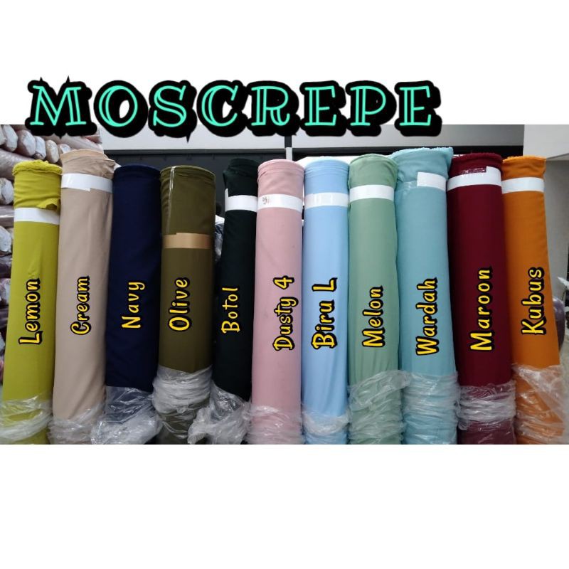 1 Roll Kain Moscrepe Premium Gamis - Bahan Moskrep Moscrep Hijab Kerudung