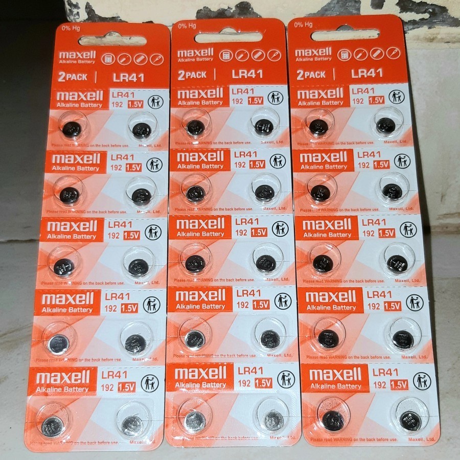 BATRE BATERAI BATTERY ORIGINAL MAXELL AG3 / LR41/ AG 3/ LR 41/ SR 41