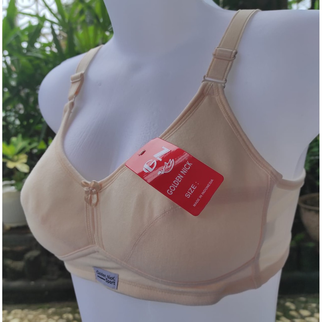 Golden Nick 365 - 1 Pcs Sport Bra, BH Wanita, Pakaian Dalam Wanita - Warna Krem, Bahan lembut - Bisa COD / Bayar di tempat