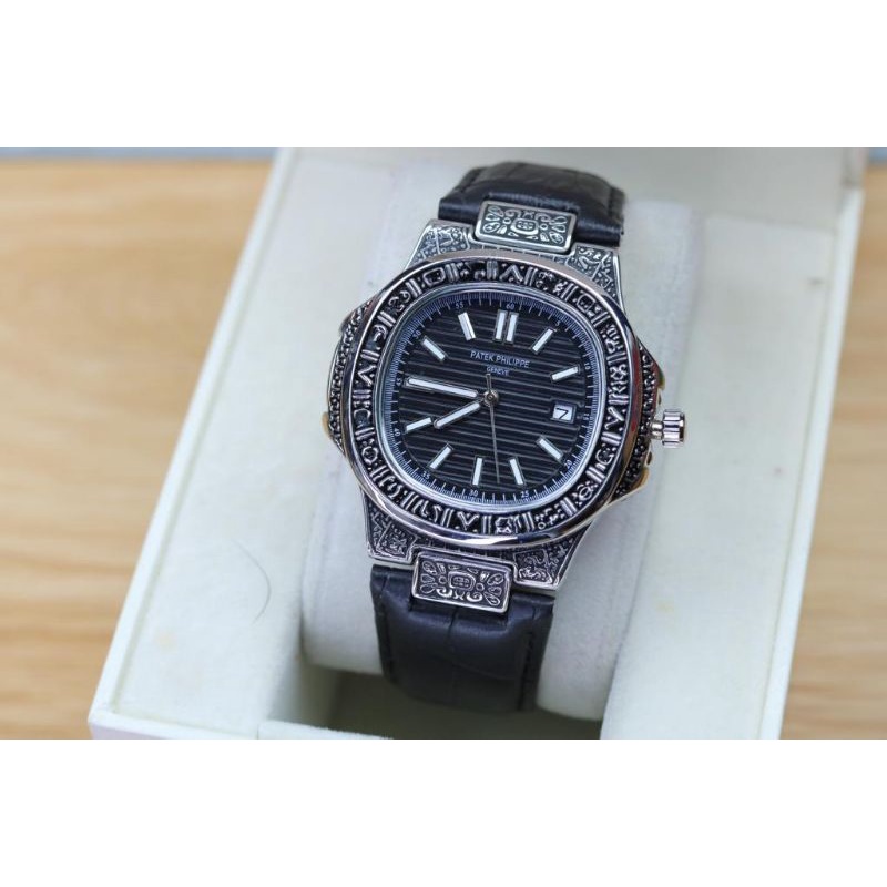Jam Tangan klasik P4tek Geneva Leather