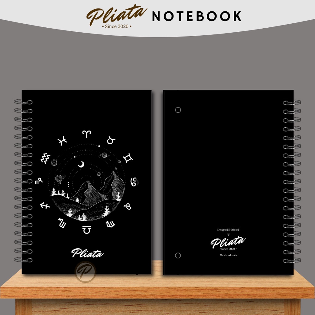 PLIATA NOTEBOOK SPIRAL - (PN72) Horoscope - Softcover Doft Aesthetic Book Buku Tulis