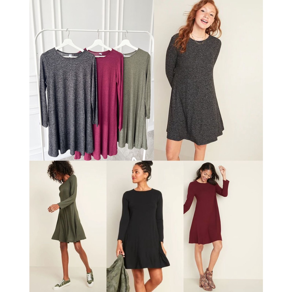 Oldnavy Knitted Longsleeve Swing Dress