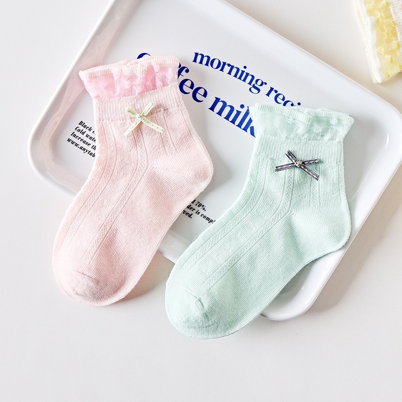 Kaos Kaki Anak Perempuan  Model Pita Small Lace /  Kids Toddler Girl Socks