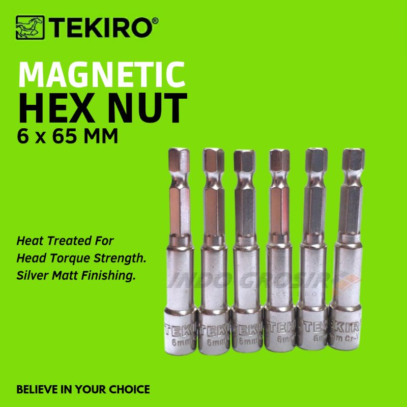 [ 1 pcs ] TEKIRO Magnetic Hex Nut 6x65mm Mata Rofing Roofing Baut Baja Ringan