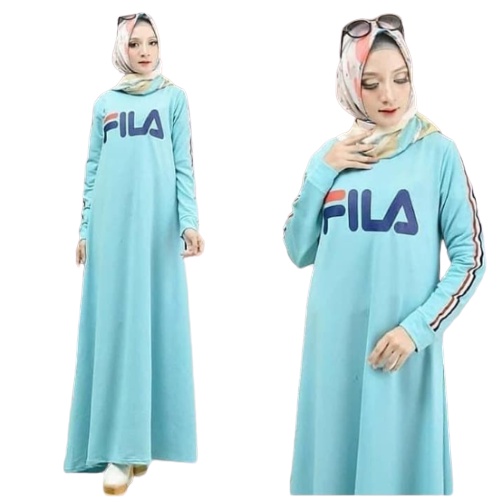 HAIZA DRESS BIRU - Pakaian Dress Maxy Wanita KEKINIAN - HIJAB64   HAIZA DRESS BIRU - Pakaian Dress M