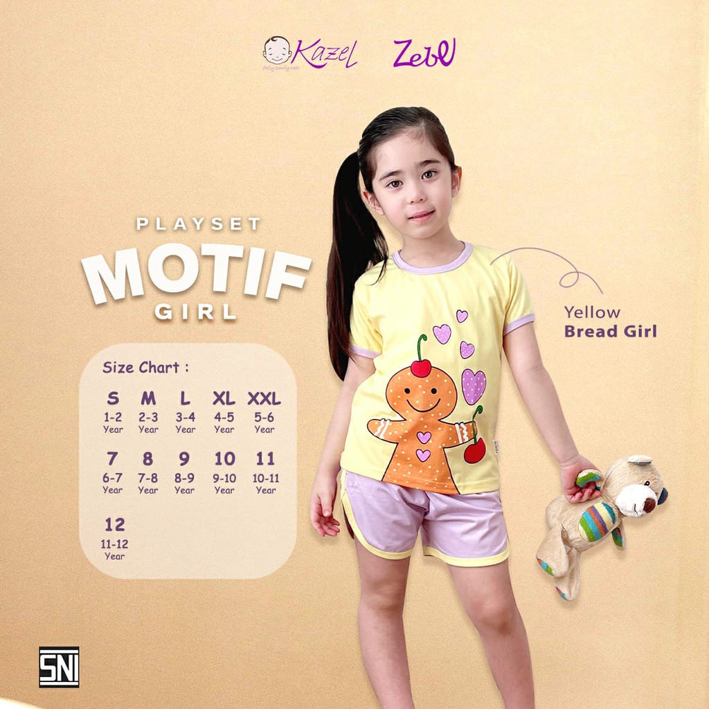 11.11 Harga AMBYAR Setelan 1 - 12 Tahun Kazel  x Zebe Playset Girl Motif  part 1 CBKS