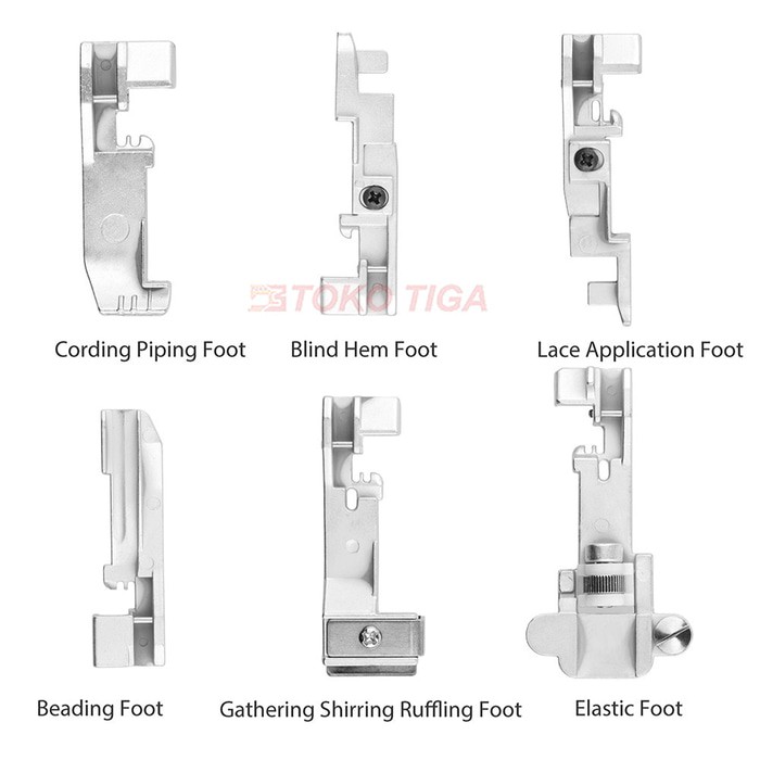 Sepatu Set Mesin Obras Portable JUKI &amp; SINGER 6 Pcs (A1A393000)