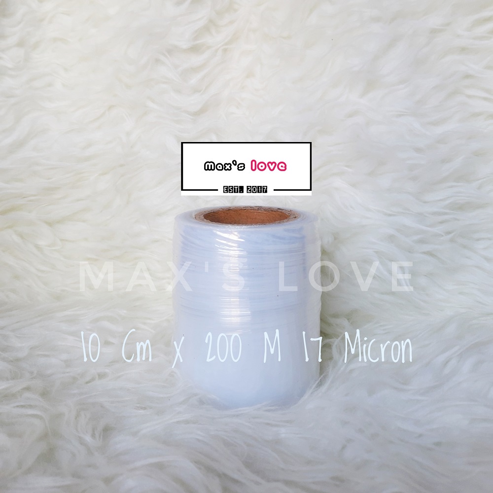 

STRETCH FILM PLASTIK WRAPPING WRAP PEMBUNGKUS BARANG 10 CM X 200 M ROLL BENING MIRIP DELKOWRAP