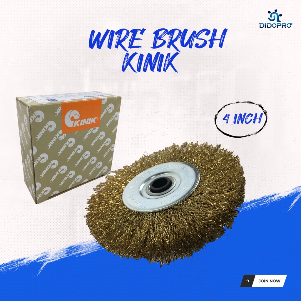 Wire Brush 4&quot; kinik Sikat Baja Bulat