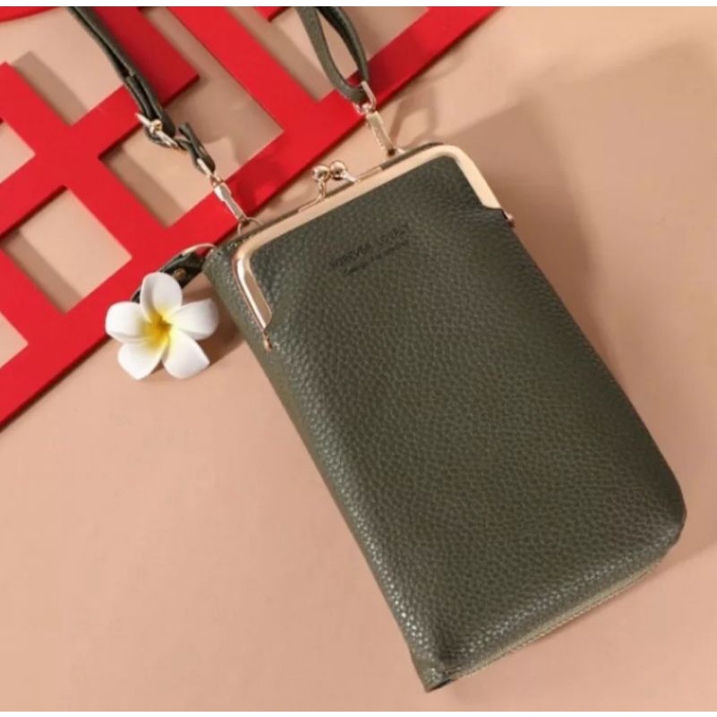 Dompet Kulit Hp, Tas Selempang Wanita Multifungsi Baellerry Import