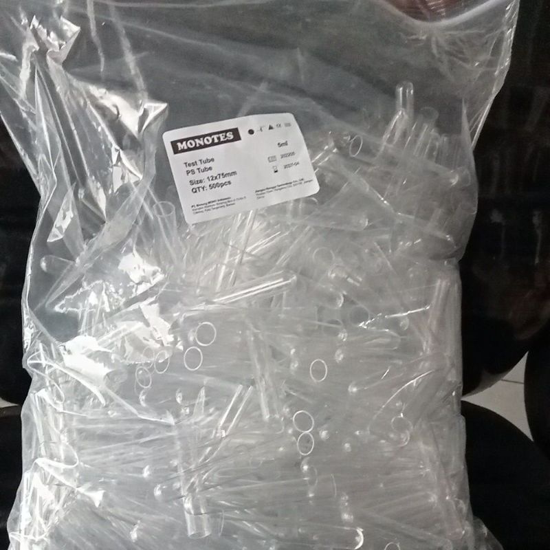 MONOTES TEST TUBE/PS TUBE 12X75MM & 13X75MM 500PCS