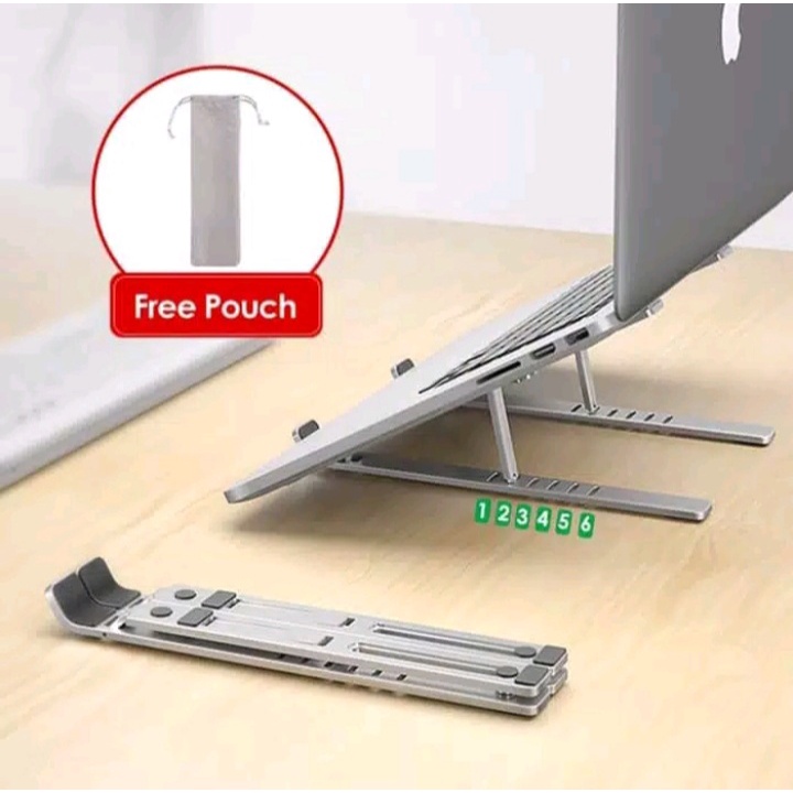 [BISA COD] Stand Holder Laptop Macbook Notebook IPAD Mac Dudukan Lipat Pro Air 13