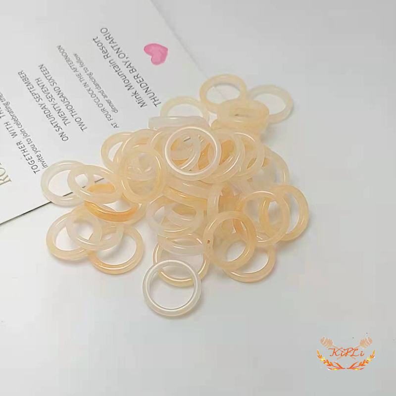 （kifli）Crystal Resin Cincin Set,Candy Colors Acrylic,Vintage Finger Akrilik Rings,Jewelry Aksesoris Perhiasan