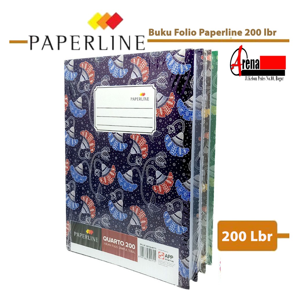 

Buku Tulis Hardcover Paperline Folio 200 Lembar