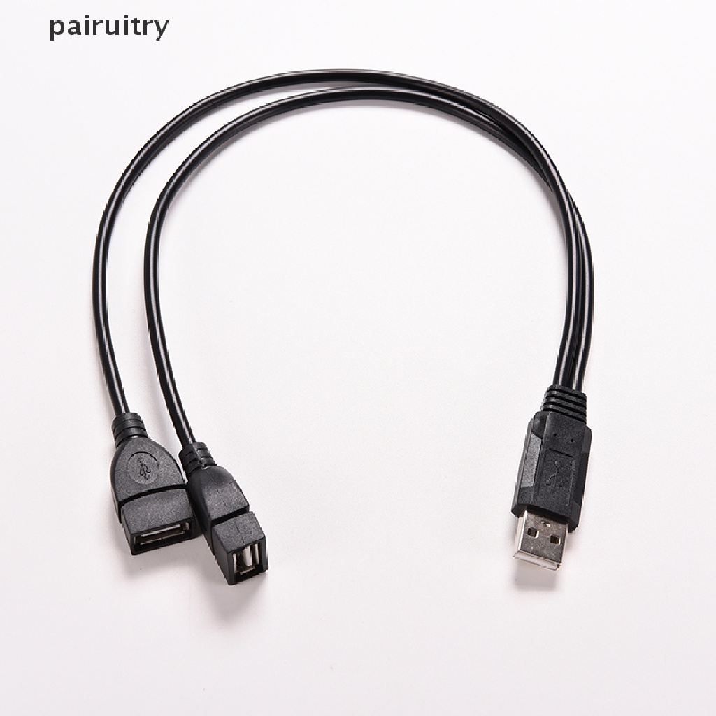 Prt Kabel Adapter Splitter USB 2.0 A Male Ke 2 Dual USB Female Jack Y PRT