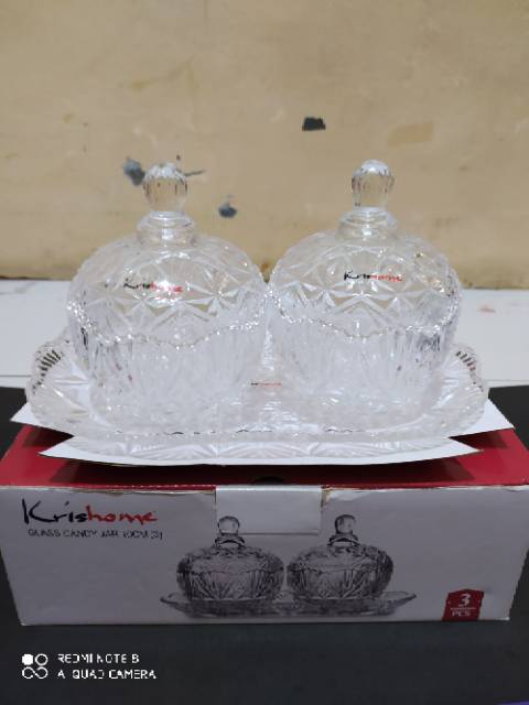 Glass candy jar 10cm merk Krishome