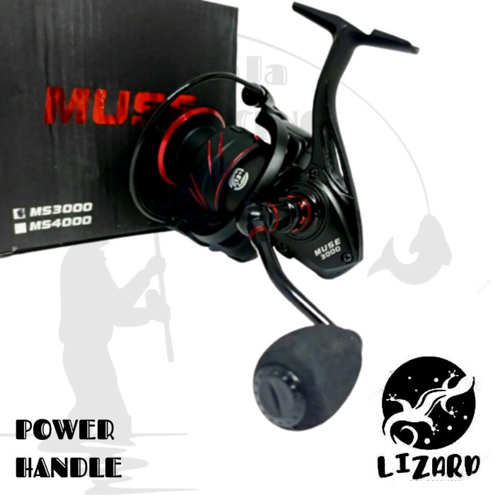 Reel Spinning LIZARD MUSE 3000 Power Handle Reel Pancing Galatama