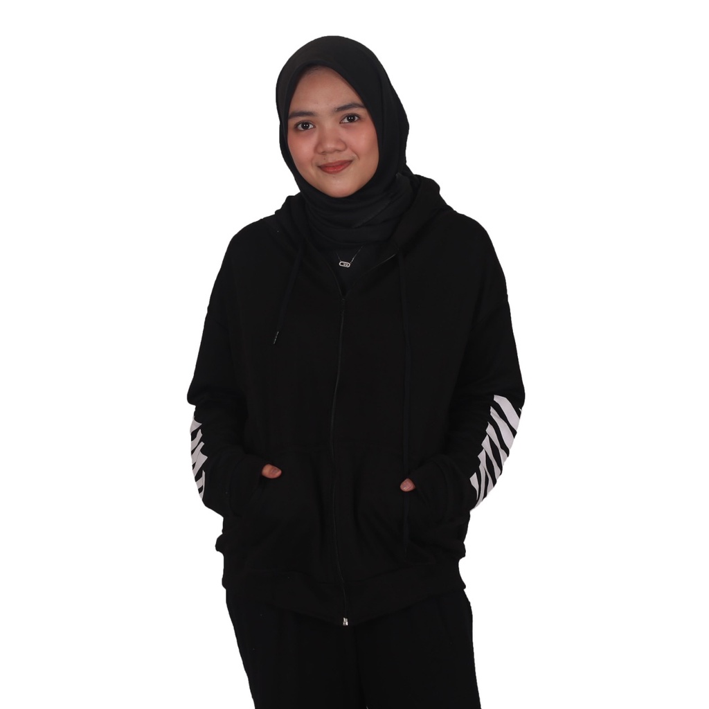 MVP - Jaket Zebra Zipper XXL - Jaket Zipper Oversize Unisex