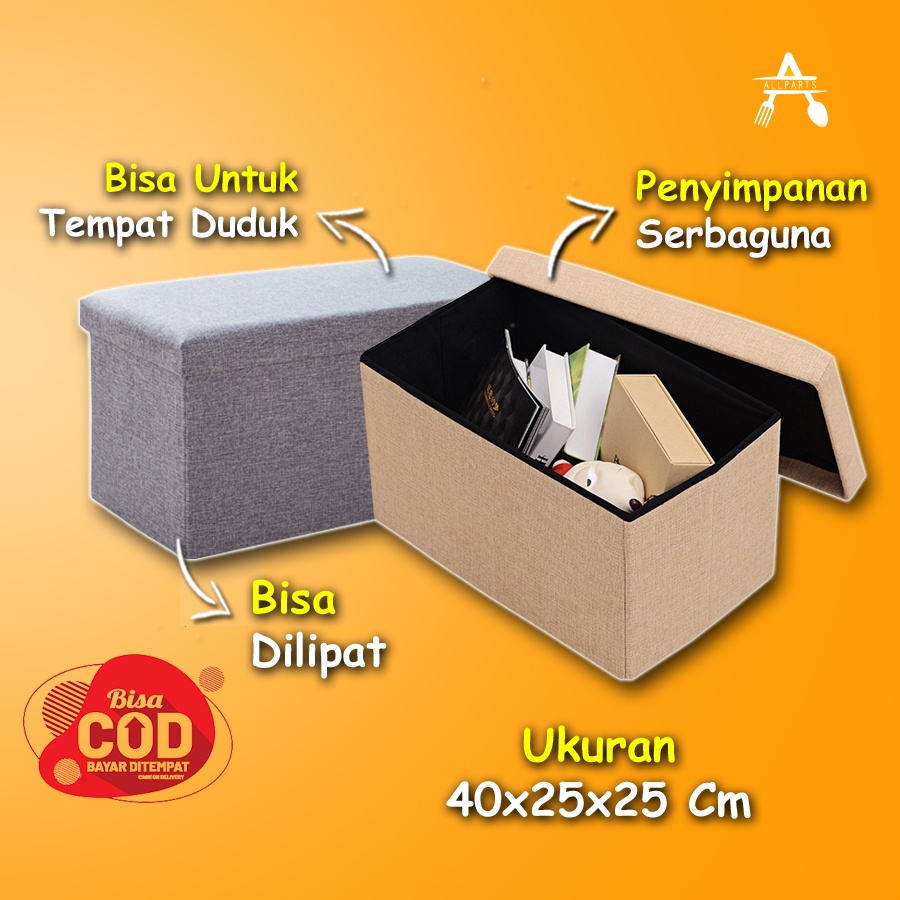 Storage Warna Kontener Box Organizer Pakaian 683 Kotak Tempat Penyimpanan Baju Bayi Selimut Serbaguna Countainer Box Kotak Bangku Duduk Penyimpanan