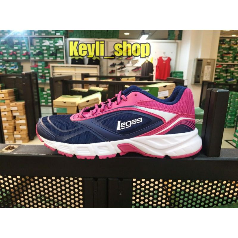 Sepatu League Legas Evade 2 LA W Blue Running Shoes Cewe Sneakers Wanita Biru Original Murah Sport