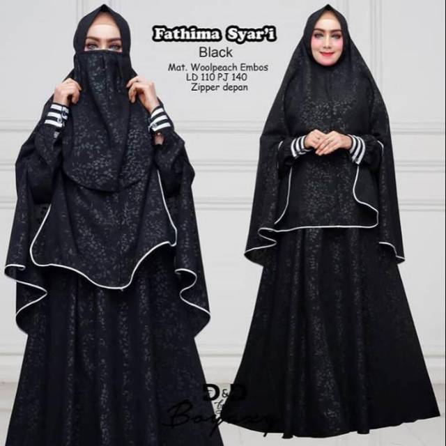 Gamis + Jilbab Busana Muslimah Fathima Syari