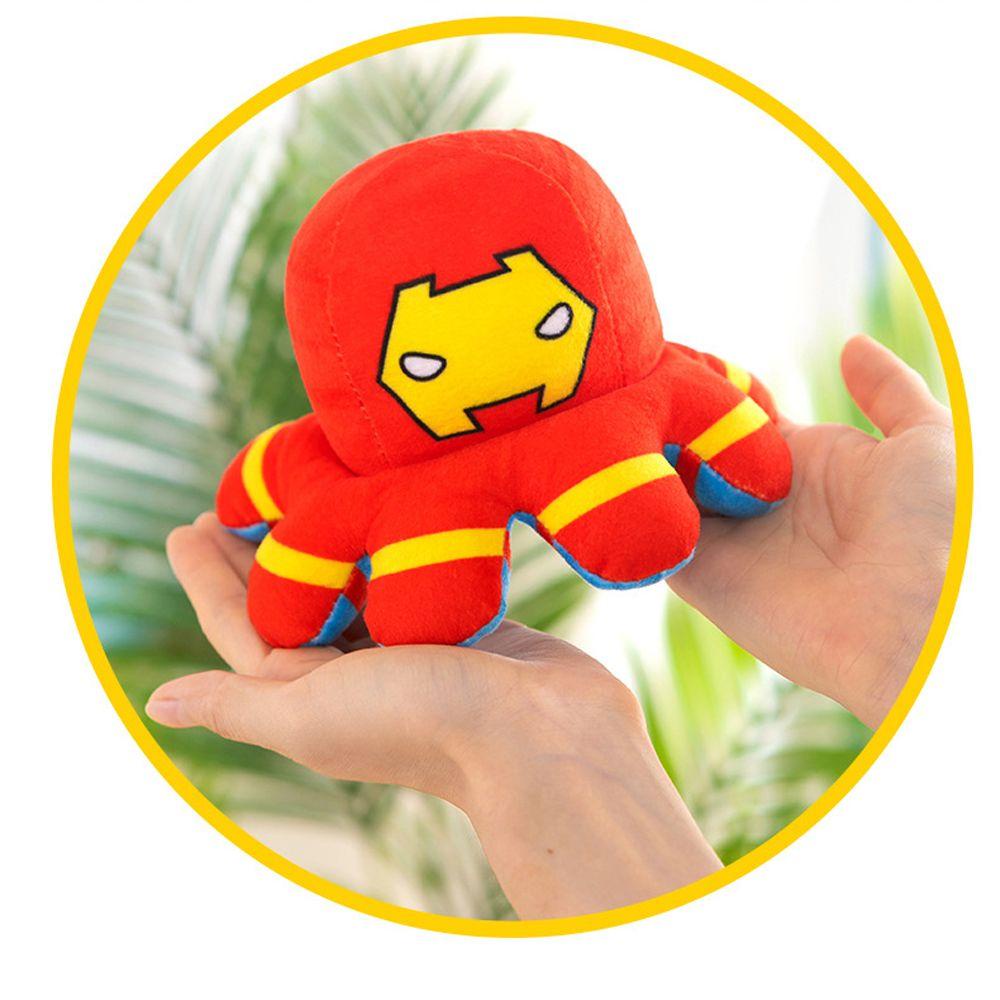 Lanfy Flip Plush Toy Mainan Anak Lucu Iron Man Boneka Kartun Kapten Amerika Hulk Gurita Boneka Mainan