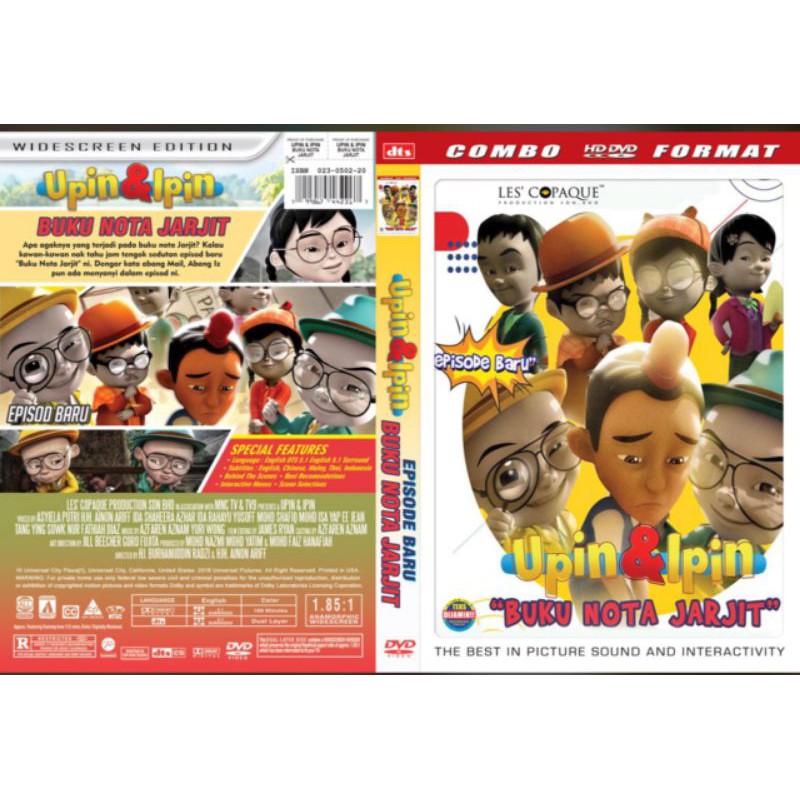 kaset film satuan kartun anak-anak UPIN & IPIN "BUKU NOTA JARJIT"