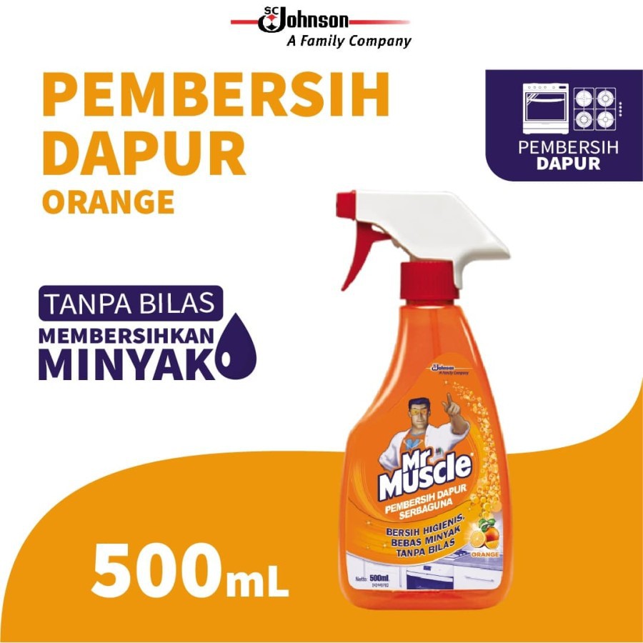 MR Muscle Pump Kitchen Cleaner Pembersih Dapur Orange 500ML