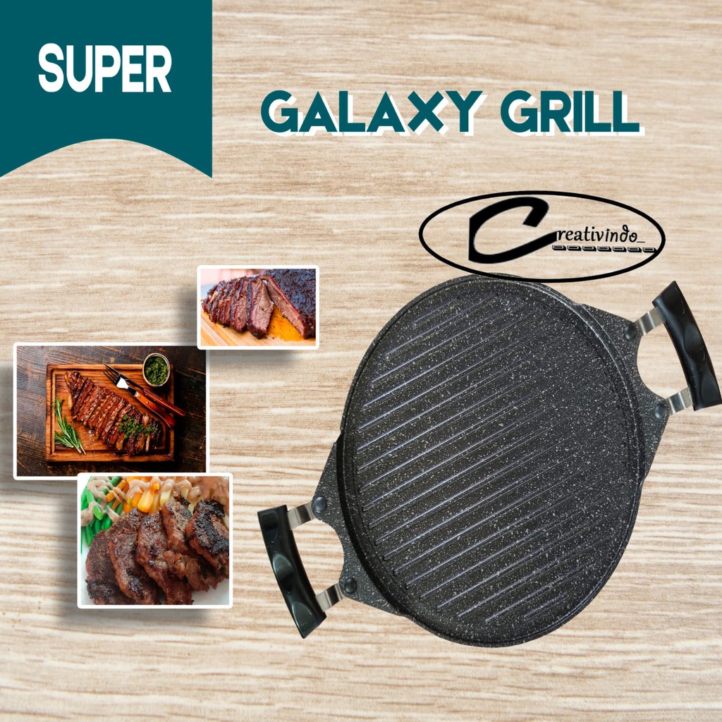 Grill Pan super galaxy Marble - Panggangan Bbq Anti Lengket Super Galaxy Grill - original grill bbq