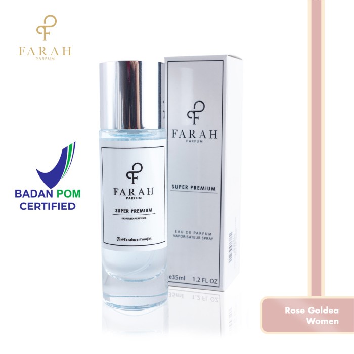 Farah Parfum Rose Goldea - Parfum Wanita