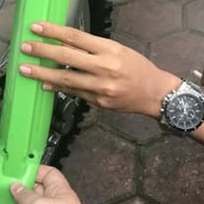 ♦ Cover Shock KLX Tutup Shock Depan KLX - Carbon ❈