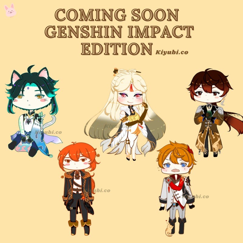 PRE ORDER KEYCHAIN GENSHIN IMPACT EDITION VOL 1 ( Ningguang , Xiao, Zhongli, Diluc, Childe )