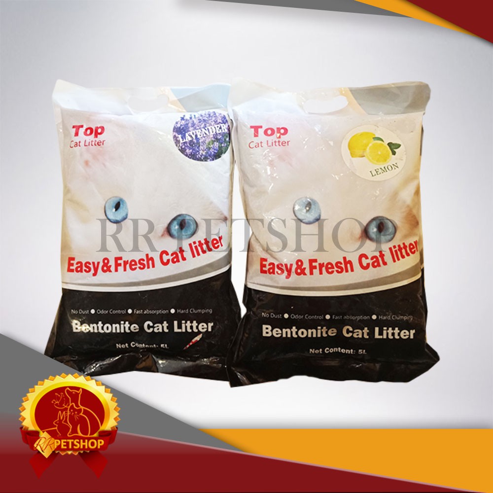 Pasir Kucing Gumpal Bentonite Cat Litter 5 Liter / Top Cat Litter 5L