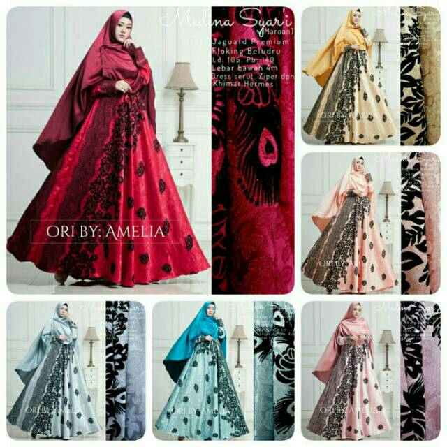 dDeltaGamis Set Lobg Dress Medina Syari by Amelia