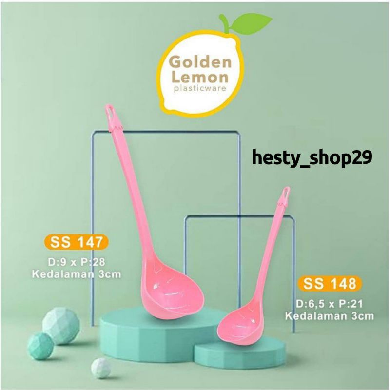 Golden Lemon Sendok Sayur Irus Plastik Warna Pink SS148