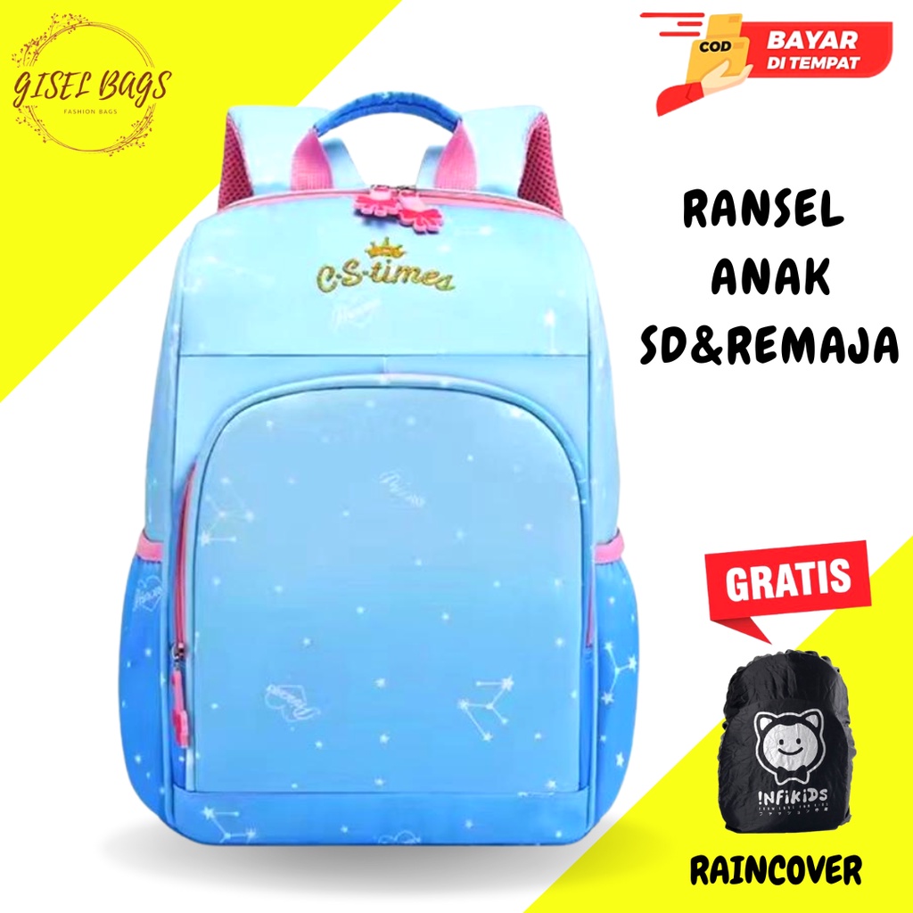 GB-Tas ransel sekolah anak perempuan SD &amp; REMAJA tas ransel anak import tas ransel anak kekinian