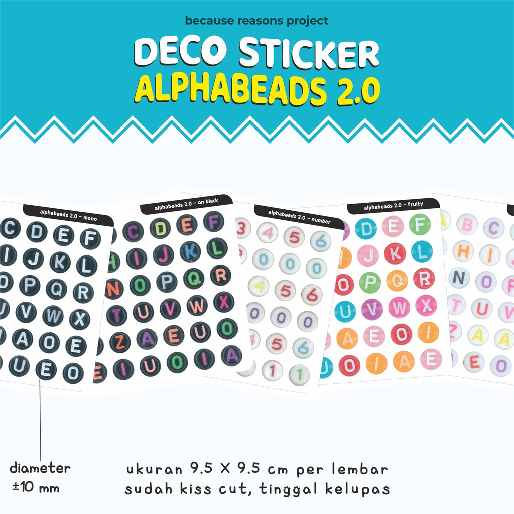 

STIKER DECO - ALPHABEADS 2.0 polco bujo