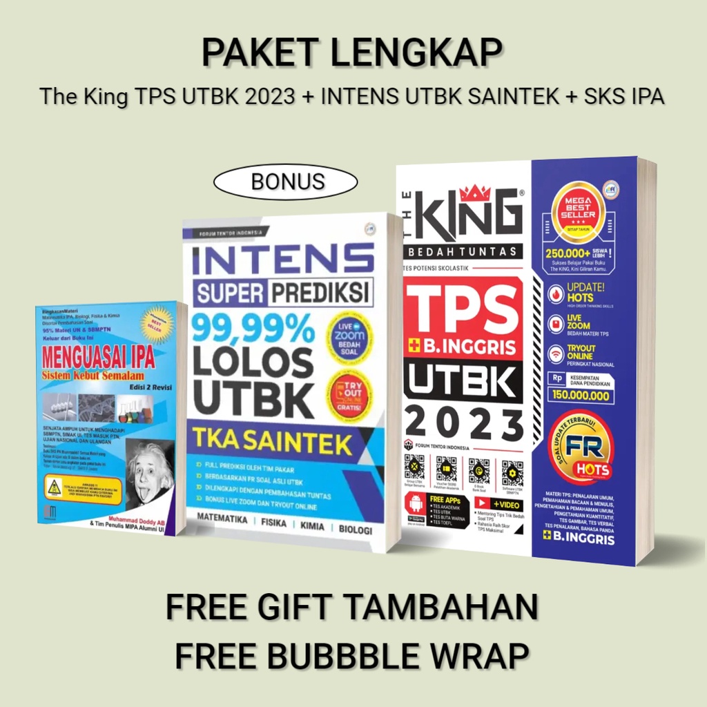 The King SBMPTN 2023 The KING SBMPTN SAINTEK 2023 THE KING SBMPTN SOSHUM 2023 THE KING TPS UTBK 2023 BUKU SBMPTN 2023-TPS SAINTEK LENGKAP