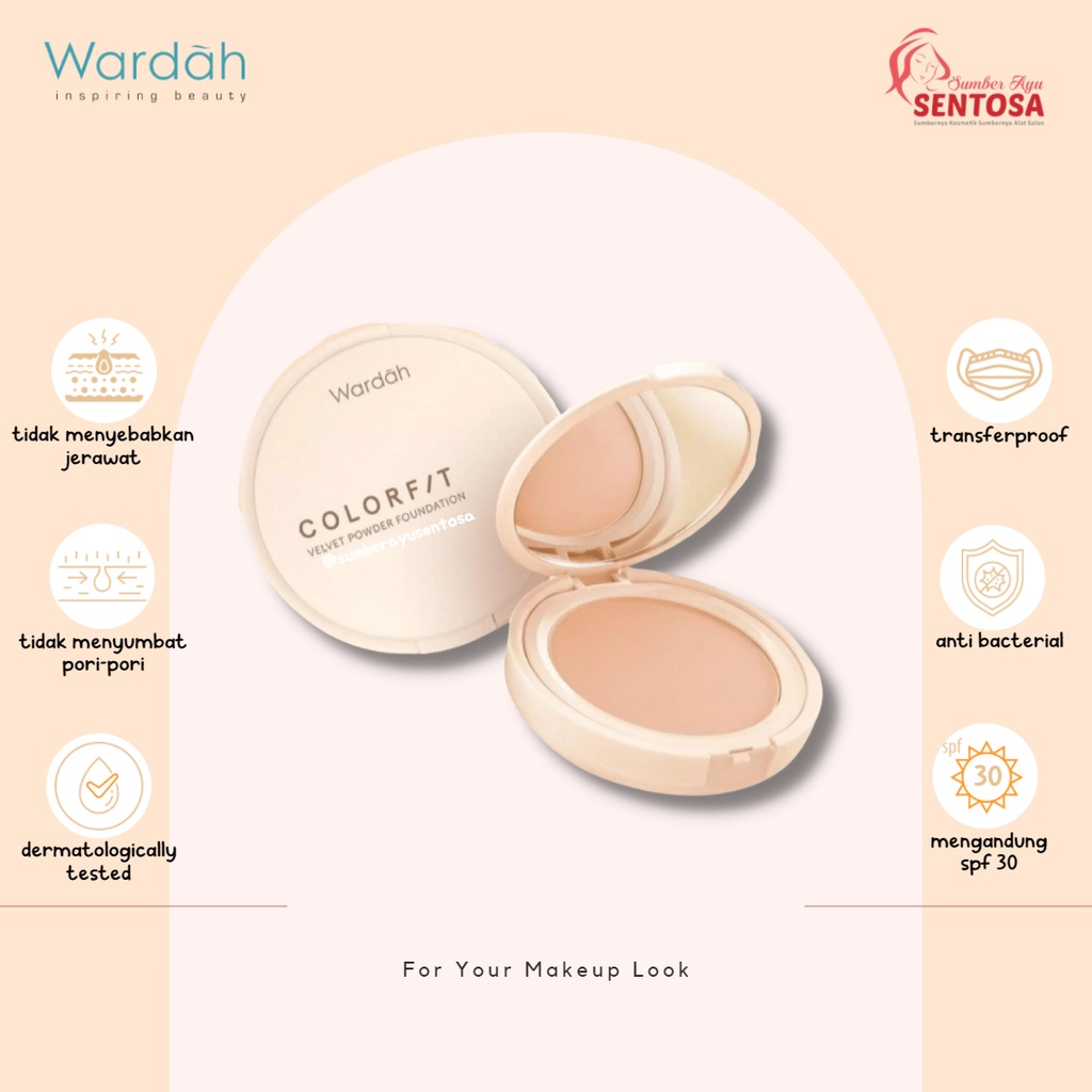 WARDAH COLORFIT VELVET POWDER FOUNDATION 11GR