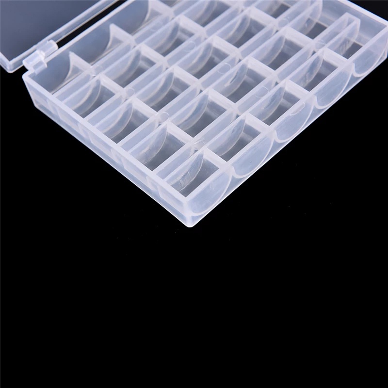 DEID 25 Spools Empty Bobbins Sewing Machine Bobbin Case Organizer Storage Plastic Box 210916