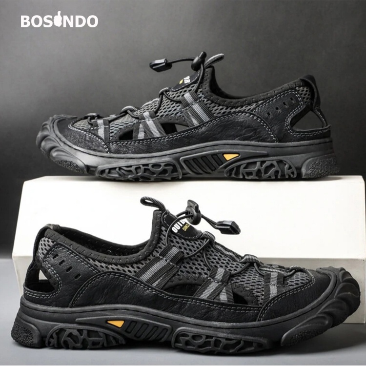 BOSINDO✔ B28 sendal gunung hiking pria kulit import/sepatu sneakers gunung hiking pria  impor