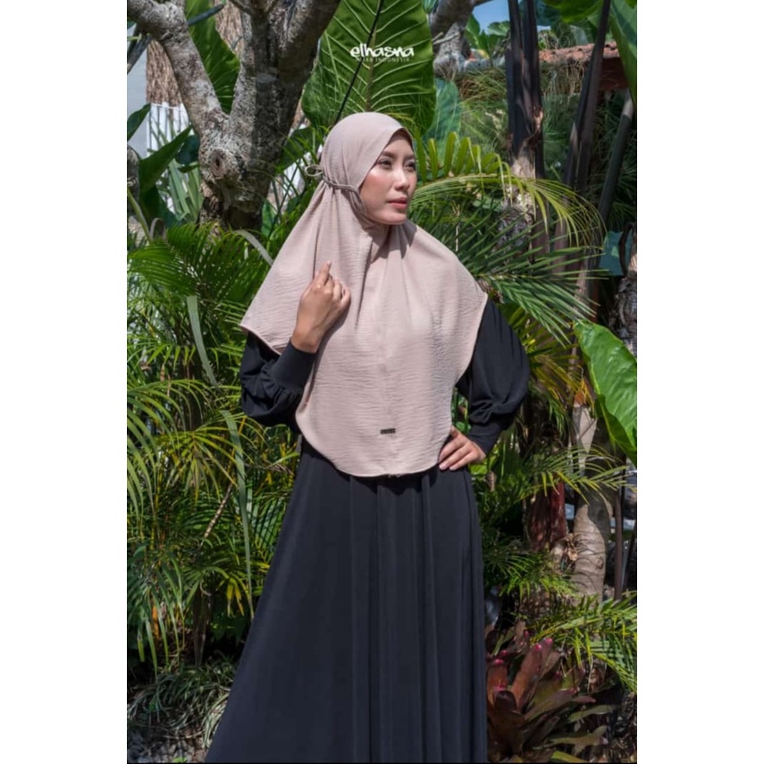 KHIMAR / HIJAB BERGO TALI NON PET KATUN RAYON BYE ELHASNA