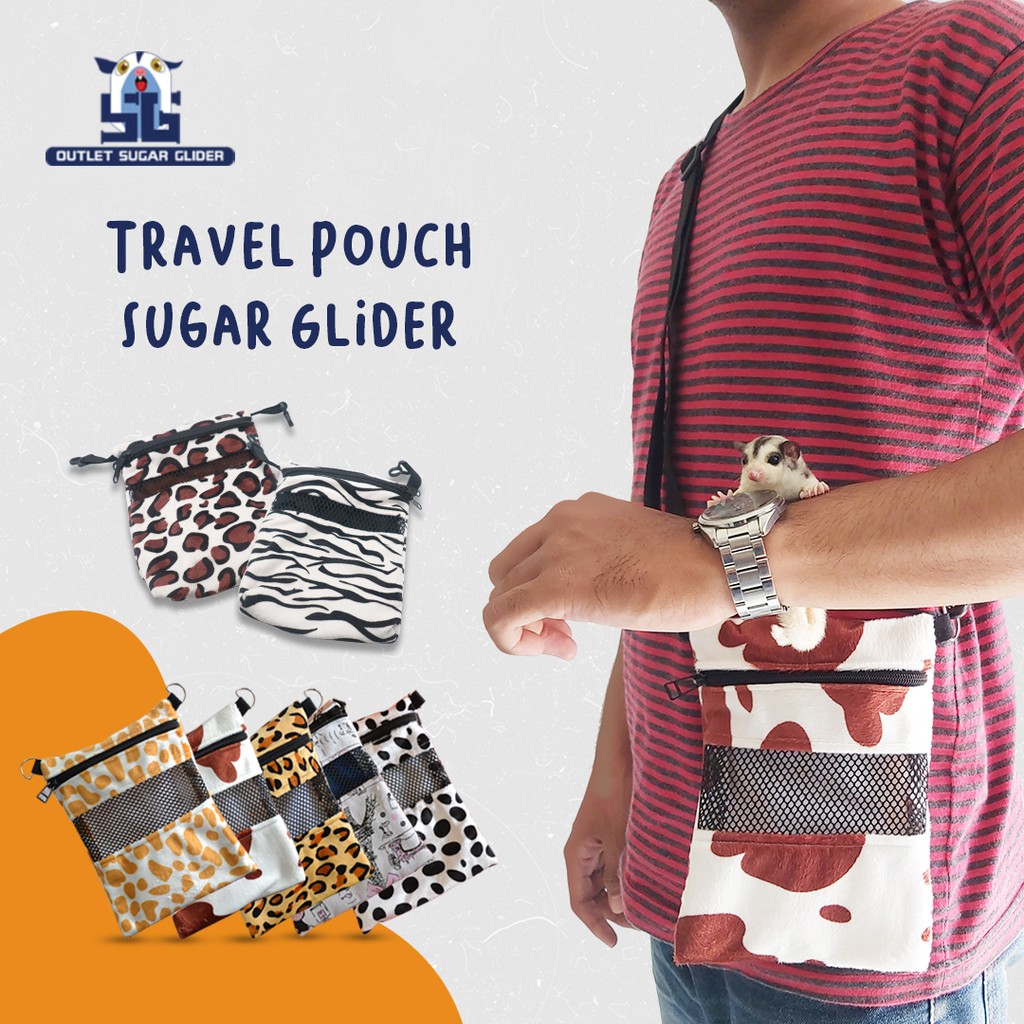 TRAVEL POUCH / BONDING POUCH TAS SUGAR GLIDER / TUPAI TERBANG