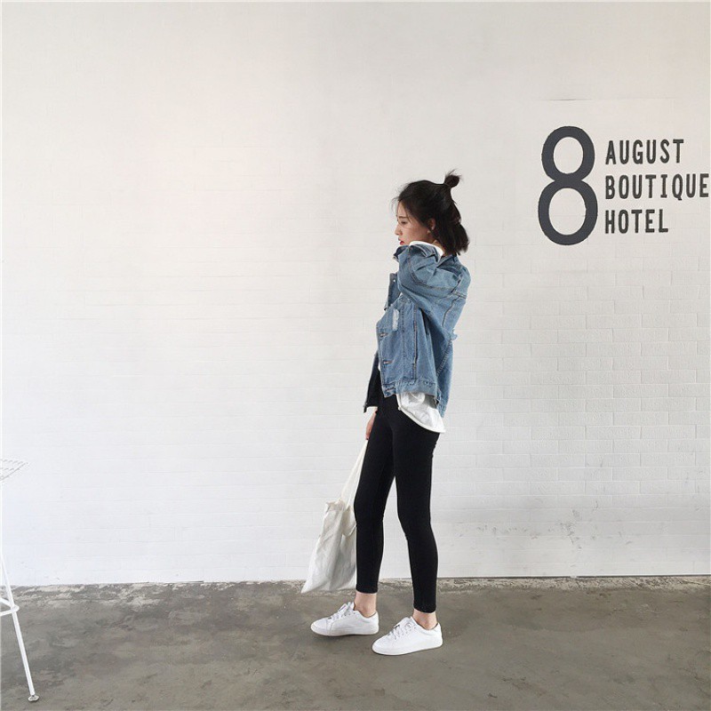 Long Sleeve Loose Girls Outwear Female Jeans Casual Coat