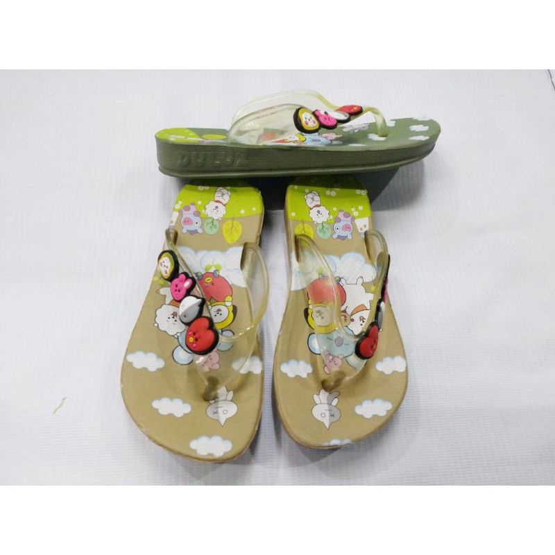 sandal anak perempuan karet dulux 236 Elmo