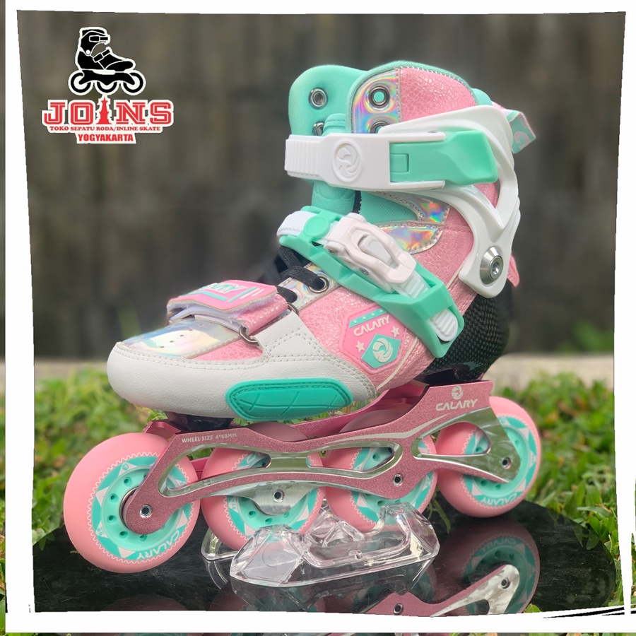 Sepatu Roda Inline Skate Calary Carbon Pink White