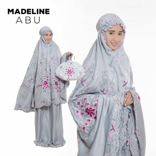 Mukena Satin Bordir Madeline Abu