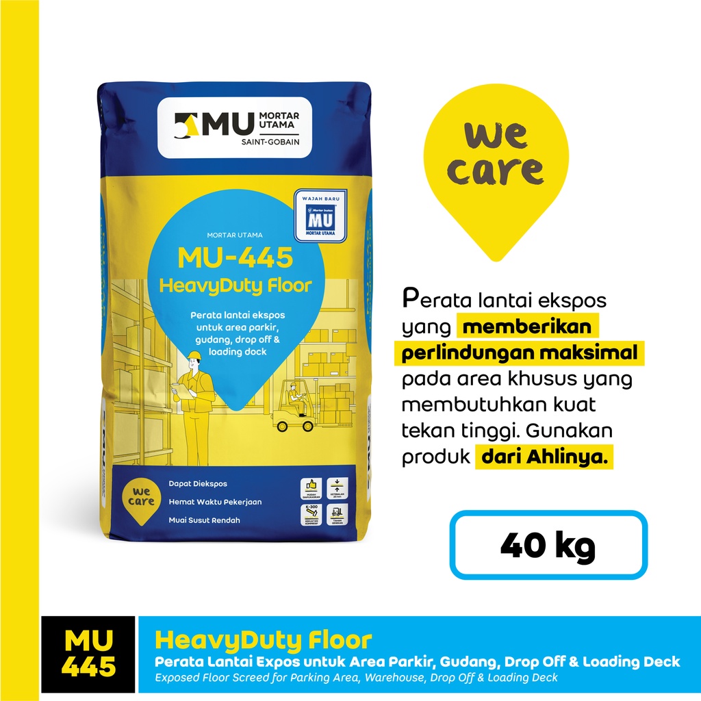 Mortar Utama MU-445 HeavyDuty Floor 40Kg